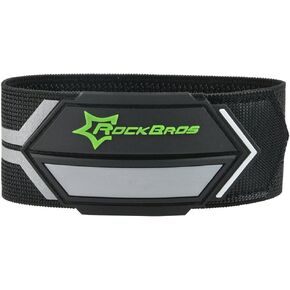 ROCKBROS Bike Pants Strap Bicycle Cycling Pants Cuff Band Reflective Wrist Ankle Bands for Outdoor Sports(2 PCS) Black Silver