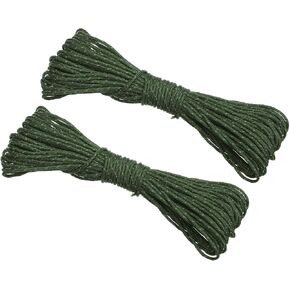 PATIKIL 65 Feet Reflective Guyline Camping Paracord, 2Pcs 2mm Tent Cord Guyline Rope Nylon Paracord Rope for Camping Tent Tarp Hiking, Black (20M)