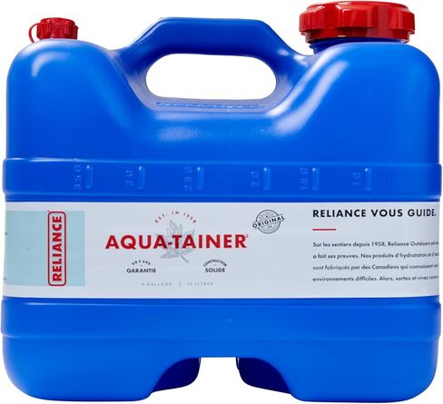 حاوية مياه صلبة Aqua-Tainer سعة 4 جالون من Reliance Products، أزرق، 11.3 بوصة × 11.0 بوصة × 10.8 بوصة in Kuwait