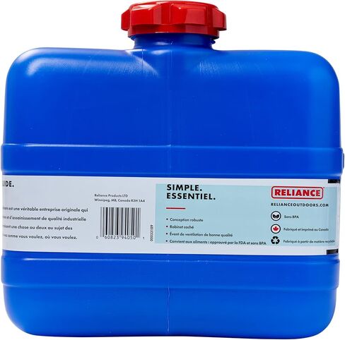 حاوية مياه صلبة Aqua-Tainer سعة 4 جالون من Reliance Products، أزرق، 11.3 بوصة × 11.0 بوصة × 10.8 بوصة in Kuwait