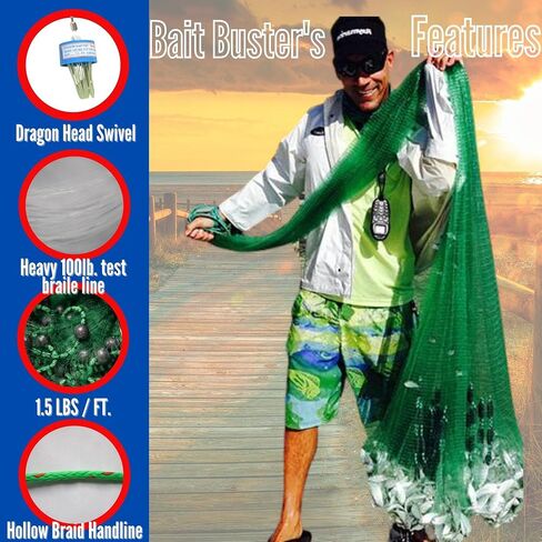 Professional Grade Cast Net 3/8" Sq. Mesh in Saudi Arabia