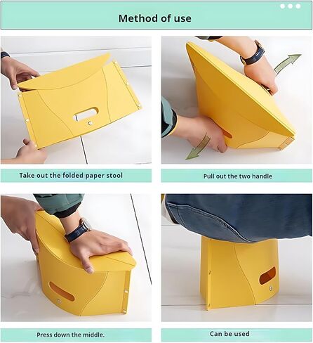 Folding Stool Folding Bag Stool Portable Collapsible Folding Stool Camping Stool Lightweight Stool for Outdoor Hiking Garden BBQ Fishing Dark Blue with Handle in Saudi Arabia