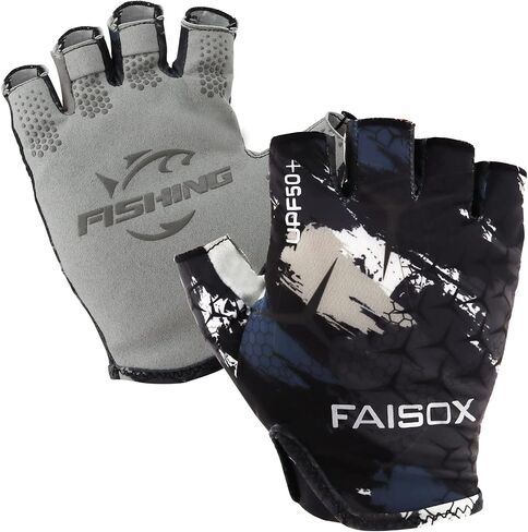 Fishing Gloves Sun Protection Fingerless Glove Men & Women UPF 50+ SPF for Fishish, Paddling, Cycling, Rowing, Driving in Saudi Arabia
