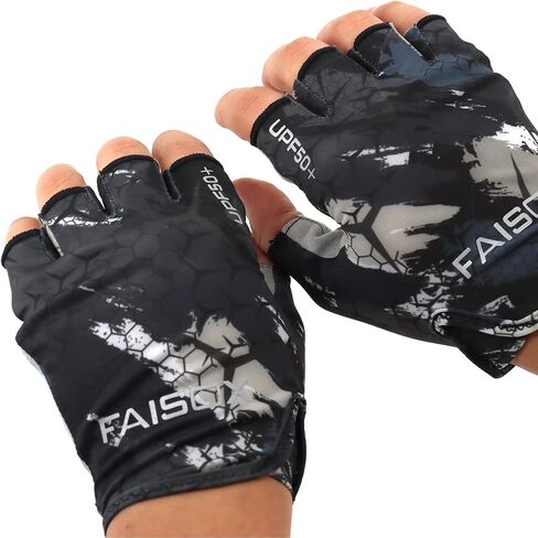 Fishing Gloves Sun Protection Fingerless Glove Men & Women UPF 50+ SPF for Fishish, Paddling, Cycling, Rowing, Driving in Saudi Arabia