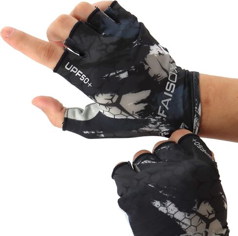 Fishing Gloves Sun Protection Fingerless Glove Men & Women UPF 50+ SPF for Fishish, Paddling, Cycling, Rowing, Driving in Saudi Arabia