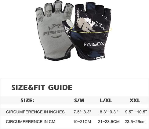 Fishing Gloves Sun Protection Fingerless Glove Men & Women UPF 50+ SPF for Fishish, Paddling, Cycling, Rowing, Driving in Saudi Arabia