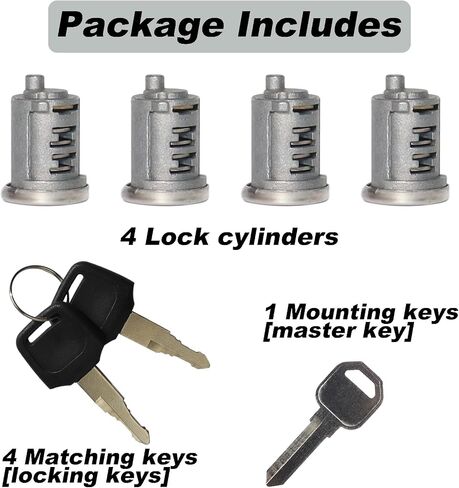 4 Pack Lock Cores for Yakima SKS Car Roof Rack System Components, Includes 4 Cylinders Cores, 4 Opening Keys and 1 Control Key (4 Pack) in Saudi Arabia