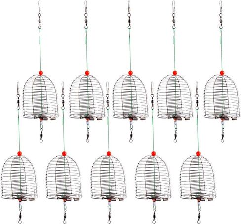 BESPORTBLE 10 Pcs Metal Bait Cage Carp Feeder Stainless Steel Lure Metal Baskets Fishing Baits Chum Bag Better Bait Fishing Cage Lure Cage Ordinary Fishing Cage Fish Hook Accessories in Saudi Arabia