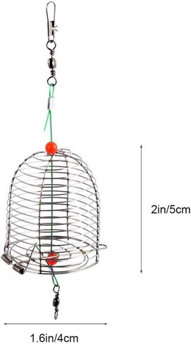 BESPORTBLE 10 Pcs Metal Bait Cage Carp Feeder Stainless Steel Lure Metal Baskets Fishing Baits Chum Bag Better Bait Fishing Cage Lure Cage Ordinary Fishing Cage Fish Hook Accessories in Saudi Arabia