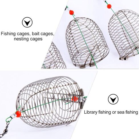 BESPORTBLE 10 Pcs Metal Bait Cage Carp Feeder Stainless Steel Lure Metal Baskets Fishing Baits Chum Bag Better Bait Fishing Cage Lure Cage Ordinary Fishing Cage Fish Hook Accessories in Saudi Arabia