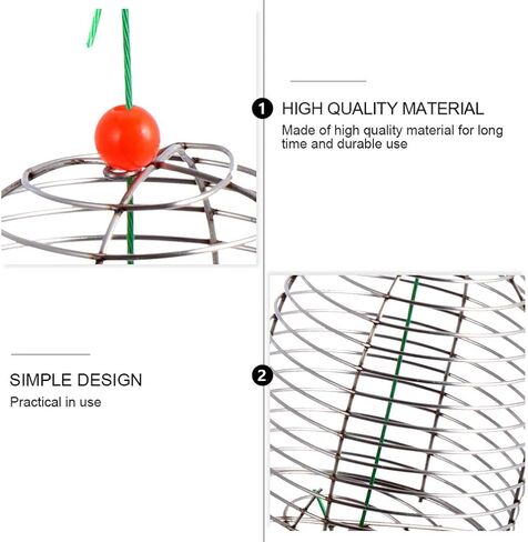 BESPORTBLE 10 Pcs Metal Bait Cage Carp Feeder Stainless Steel Lure Metal Baskets Fishing Baits Chum Bag Better Bait Fishing Cage Lure Cage Ordinary Fishing Cage Fish Hook Accessories in Saudi Arabia