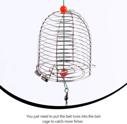 BESPORTBLE 10 Pcs Metal Bait Cage Carp Feeder Stainless Steel Lure Metal Baskets Fishing Baits Chum Bag Better Bait Fishing Cage Lure Cage Ordinary Fishing Cage Fish Hook Accessories in Saudi Arabia