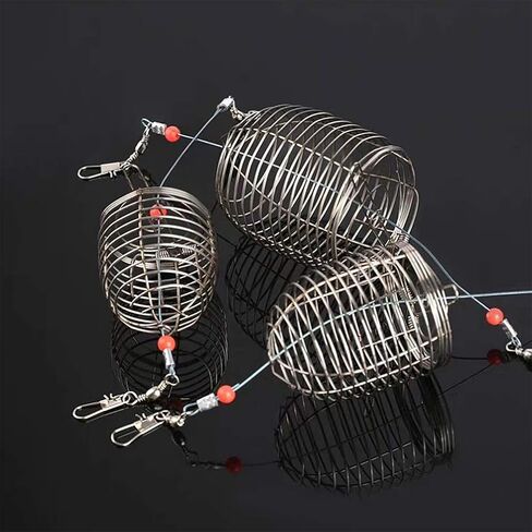 BESPORTBLE 10 Pcs Metal Bait Cage Carp Feeder Stainless Steel Lure Metal Baskets Fishing Baits Chum Bag Better Bait Fishing Cage Lure Cage Ordinary Fishing Cage Fish Hook Accessories in Saudi Arabia