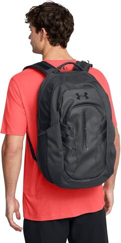 Under Armour Unisex, Hustle 6.0 Pro Backpack (003) Black Full Heather/Black/Black One Size Fits Most in Saudi Arabia