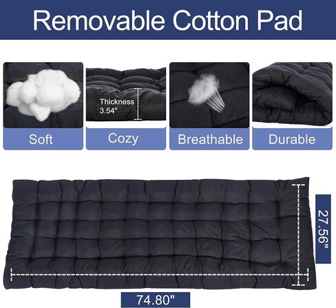 YSSOA Adults, Foldable Outdoor with Portable Bag, Bed Lightweight Sleeping Cots for Camping, Easy to Set up, L-Shaped+Comforter, Black in Saudi Arabia