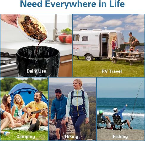 100 Portable Toilet Bags, Camping Toilet Bags, 8 Gallon Thick Compostable Toilet Bags, For Bucket Toilet Biodegradable Toilet Bags, Biodegradable Waste Bags for Outdoor Boating Trips Camping in Saudi Arabia