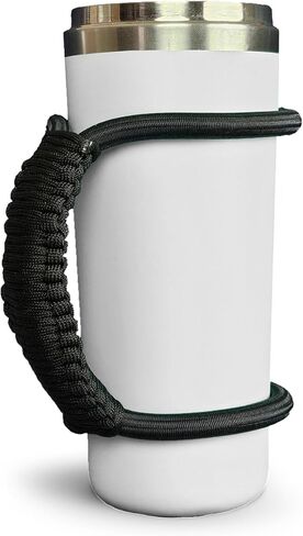 PREMIUM paracord Handle for Yeti/Rtic/Ozark Trail Rambler Tumblers. Made to fit most 20 30 32 40 oz tumblers (Handle Only). (Black), One Size Fits All in Saudi Arabia