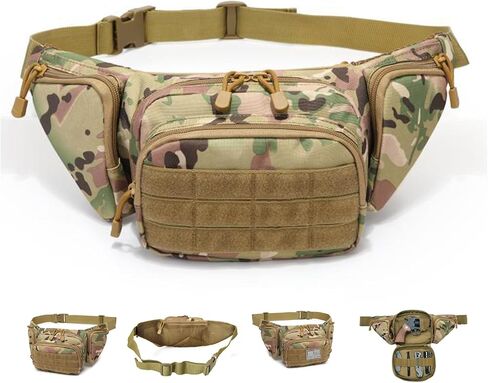 Tactical Fanny Pack for Men Alpha ccw Canvas Gun Multicam Comforttac Ultimate Large Tackle Hunting Coyote Tan Chest Holster Bag for Men Excellent Elite Spanker edc Pouch Molle Military in Saudi Arabia