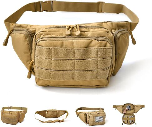 Tactical Fanny Pack for Men Alpha ccw Canvas Gun Multicam Comforttac Ultimate Large Tackle Hunting Coyote Tan Chest Holster Bag for Men Excellent Elite Spanker edc Pouch Molle Military in Saudi Arabia