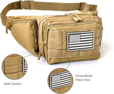 Tactical Fanny Pack for Men Alpha ccw Canvas Gun Multicam Comforttac Ultimate Large Tackle Hunting Coyote Tan Chest Holster Bag for Men Excellent Elite Spanker edc Pouch Molle Military in Saudi Arabia