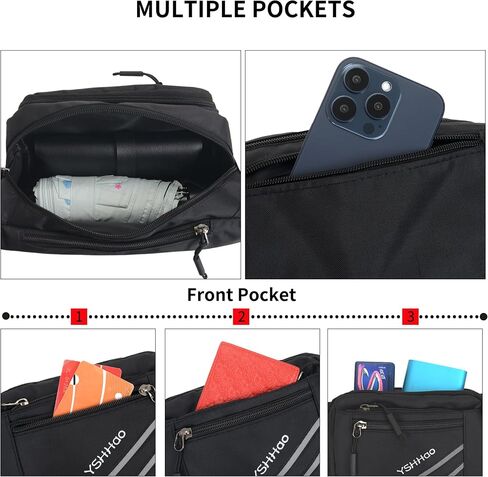 Fanny Pack for Men Women Bum Bag with Large Capacity Waterproof Crossbody Bag with Adjustable Strap Belt Bag Waist Pack for Running Travel Hiking Cycling (Black) in Saudi Arabia