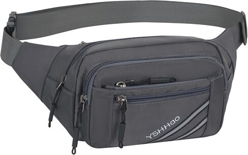 Fanny Pack for Men Women Bum Bag with Large Capacity Waterproof Crossbody Bag with Adjustable Strap Belt Bag Waist Pack for Running Travel Hiking Cycling (Black) in Saudi Arabia