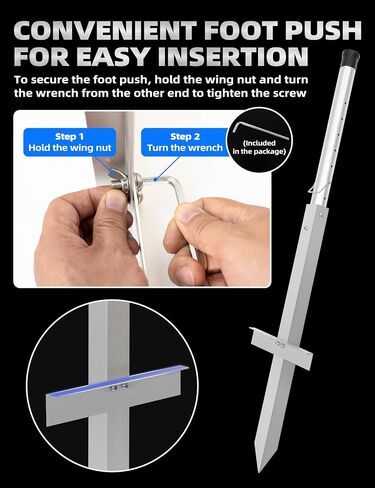 BLUEWING Adjustable Anodized Aluminum Sand Spike Corrosion Resistance Surf Fishing Rod Holder for Beach Fishing Sand Spikes, 1pc in Saudi Arabia