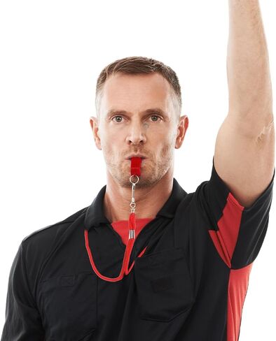 Red Emergency Whistles with Lanyard, 4 PCS Lifeguard Whistle with Lanyard Plastic Whistles Boat Whistle Loud Crisp Sound, Essentials for Lifeguard, Referees and Officials (Red) in Saudi Arabia