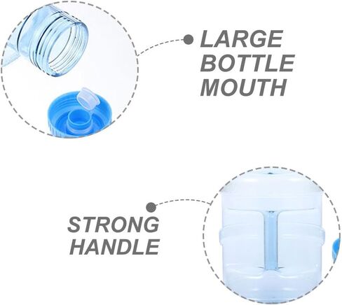 BESPORTBLE 1 Set Pure Bucket 5 Gallon Water Bottle 2 Gallon Water Jug Large Capacity Water Jug Water Dispenser Jug Handle Design Water Jug Big Water Bottle Water Bottles Pc Portable Travel Rv in Saudi Arabia