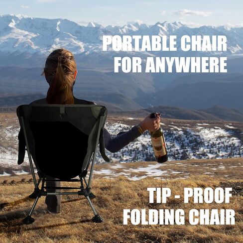 HOMFUL 2 Pack Widened Camping Chair Ultra Light Portable Folding Backpacking Chair with Side Pockets Breathable Mesh Structure Aluminum Frame with Carrying Bag for Outdoors,Camping,Hiking,Beach,Picnic in Saudi Arabia