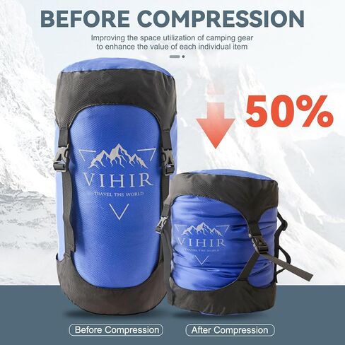 Compression Sack, Sleeping Bag Stuff Sack fit Camping, Hiking, and Backpacking - Water-Resistant Nylon, Ultralight Design, 12L/17L/21L in Saudi Arabia