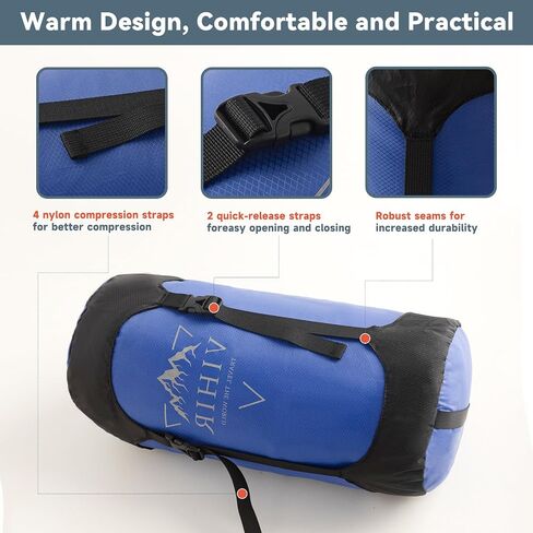 Compression Sack, Sleeping Bag Stuff Sack fit Camping, Hiking, and Backpacking - Water-Resistant Nylon, Ultralight Design, 12L/17L/21L in Saudi Arabia