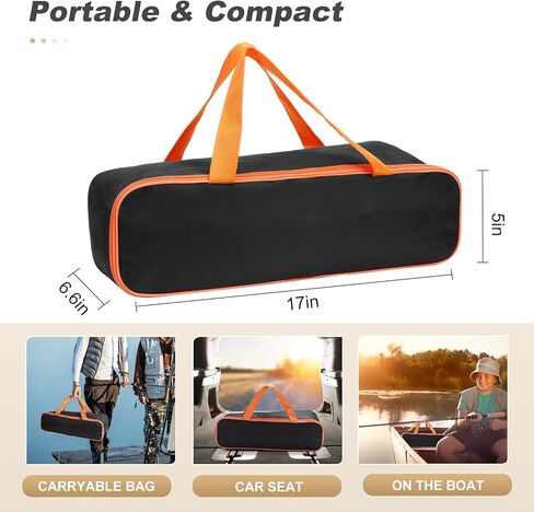 حقيبة صيد محمولة، حقيبة تخزين لأدوات الصيد وحقيبة تخزين منظمة بسحاب للإغلاق لعشاق الهواء الطلق in Kuwait