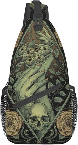 Dog Paw Sling Bag for Women Men Chicken Crossbody Bags Sunflower Chest Bag Gothic Skull Daypack Shoulder Bag Backpack in Saudi Arabia