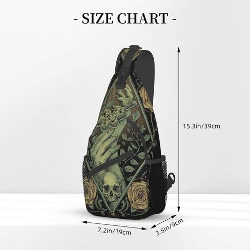Dog Paw Sling Bag for Women Men Chicken Crossbody Bags Sunflower Chest Bag Gothic Skull Daypack Shoulder Bag Backpack in Saudi Arabia