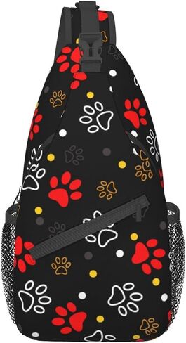 Dog Paw Sling Bag for Women Men Chicken Crossbody Bags Sunflower Chest Bag Gothic Skull Daypack Shoulder Bag Backpack in Saudi Arabia