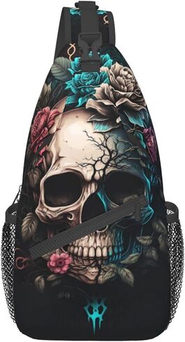 Dog Paw Sling Bag for Women Men Chicken Crossbody Bags Sunflower Chest Bag Gothic Skull Daypack Shoulder Bag Backpack in Saudi Arabia