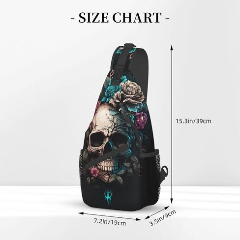 Dog Paw Sling Bag for Women Men Chicken Crossbody Bags Sunflower Chest Bag Gothic Skull Daypack Shoulder Bag Backpack in Saudi Arabia