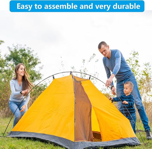 Aluminum Tent Poles Replacement,Fits Both Female and Male Ends,7001 T6 Lightweight Tent Rod Repair Kit for Camping Hiking Backpacking Tent (12ft 1.3in) in Saudi Arabia