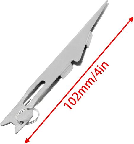 2pcs Silver 10cm Fishing Knot Tying Tool Quick Tie Fishing Knot Tool Fly Fishing Hook Lures Lines Angler Accessories Fly Fishing Equipment for Hook Fishing Line in Saudi Arabia