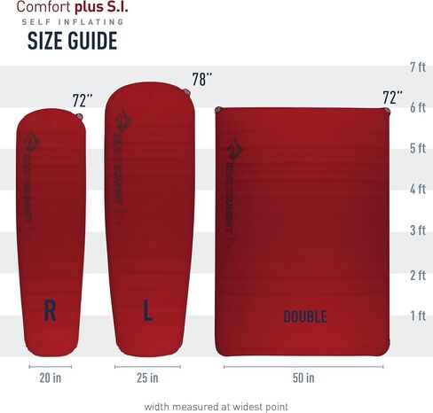 Sea to Summit Comfort Plus Self-Inflating Foam 2-Person Camping Mattress, Crimson Red in Saudi Arabia