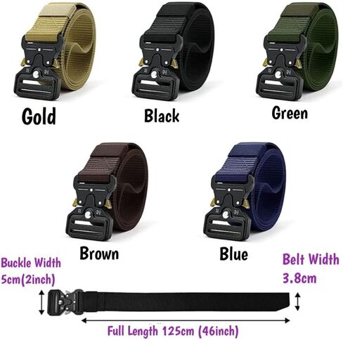 JET STREAM Unisex Synthetic Belt Wide Nylon Military Style Canvas Unisex Waist Belt with Metal Buckle (pack of 1) in Saudi Arabia