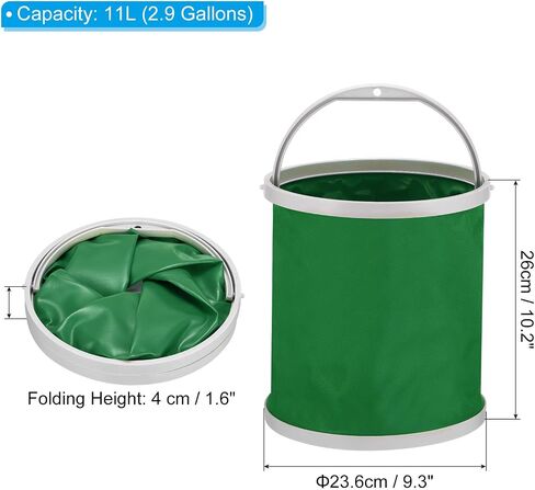 PATIKIL Collapsible Bucket, Folding Bucket Portable Foldable Water Container with Handle for Camping Fishing in Saudi Arabia