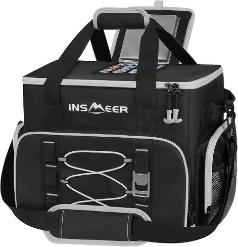 INSMEER Soft Cooler Bag, 55 Can/45L Large Cooler Bag with Hard-Bottom, Soft Sided Cooler Insulated/Leakproof/Collasible, Portable Ice Chest for Beach, Camping,Travel, Grocery Shopping in Saudi Arabia
