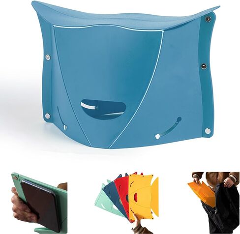 Folding Lightweight Portable Outdoor Stool, Thickness of 0.5 in, Foldable Travel Potty Stool, Footrest for Air Travel. Opens Quick for Camping Hiking Picnic Fishing Subway Party or Ball Games (Red) in Saudi Arabia