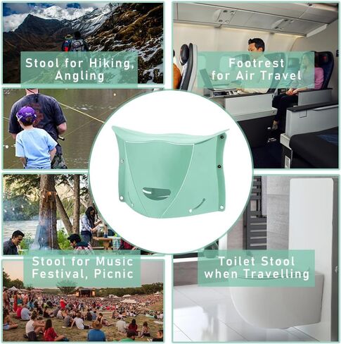 Folding Lightweight Portable Outdoor Stool, Thickness of 0.5 in, Foldable Travel Potty Stool, Footrest for Air Travel. Opens Quick for Camping Hiking Picnic Fishing Subway Party or Ball Games (Red) in Saudi Arabia