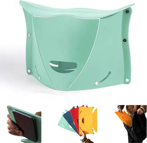 Folding Lightweight Portable Outdoor Stool, Thickness of 0.5 in, Foldable Travel Potty Stool, Footrest for Air Travel. Opens Quick for Camping Hiking Picnic Fishing Subway Party or Ball Games (Red) in Saudi Arabia