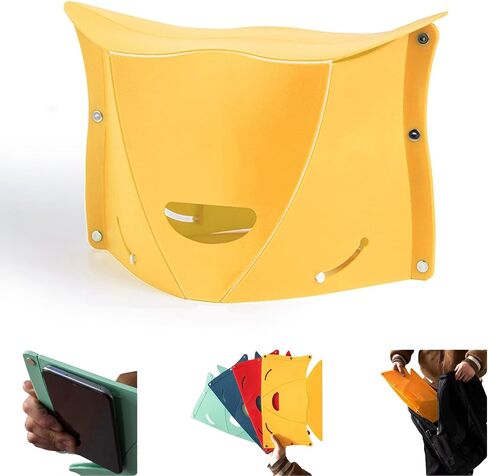 Folding Lightweight Portable Outdoor Stool, Thickness of 0.5 in, Foldable Travel Potty Stool, Footrest for Air Travel. Opens Quick for Camping Hiking Picnic Fishing Subway Party or Ball Games (Red) in Saudi Arabia
