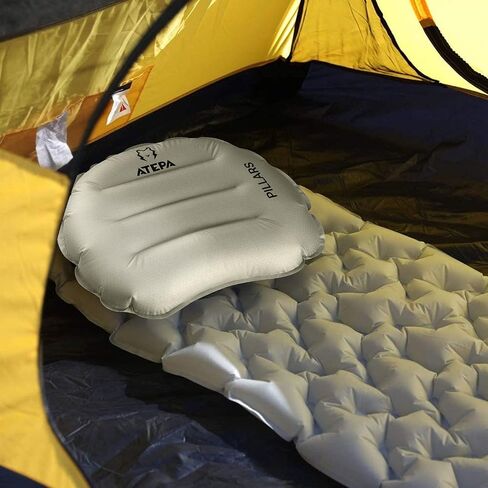 ATEPA Ultralight Inflatable Pillow - Camping Travel, 2oz Insulated Compact, Comfortable, Inflating Pillows for Neck & Lumbar Support for Hiking, Backpacking in Saudi Arabia