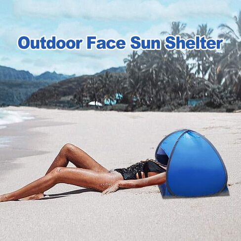 Beach Sun Shelter, Instant Sun Protection Canopy with Zippered, Beach Lounge Chair Boat, Mini Anti-UV Automatic Shade Tent Canopy for Outdoor Beach Picnic Camping(Style:M) in Kuwait
